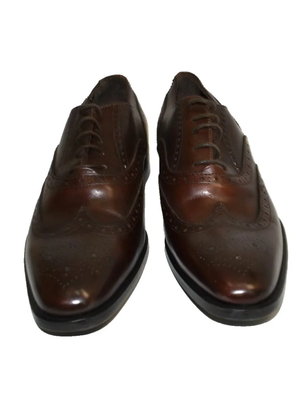 New! To Boot New York Winthrop Wingtip Leather Oxford Marron Brown 10.5 DD37